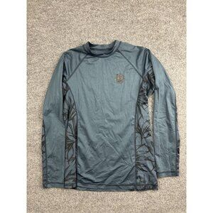 Rip Curl Surf Swim Rash Guard Shirt Mens S Long Sleeve UPF 50+ Floral Print